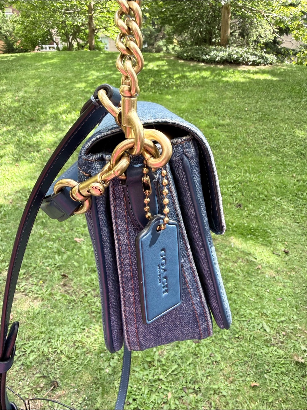 Coach Cassie Denim Crossbody Bag 19 - Picture 8 of 14